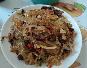 腊牛肉炒粉条[图]