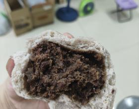 玫瑰花全麦红豆包子，包的超大[图]