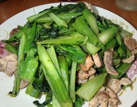 菜心炒猪肉[图]