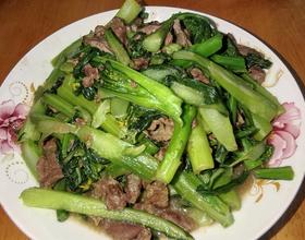 菜心炒牛肉[图]