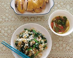 茼蒿拌饭[图]