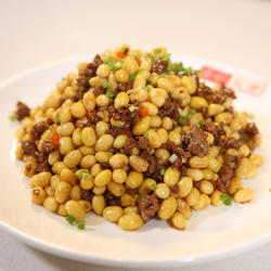 肉沫炒黄豆的做法[图]